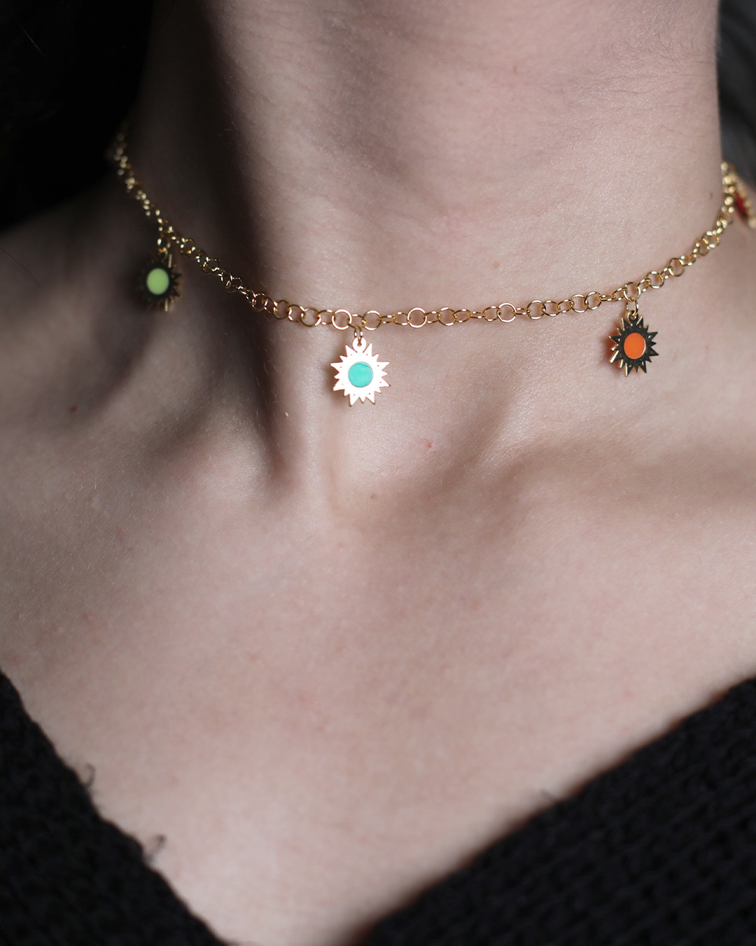 Mini sun necklace